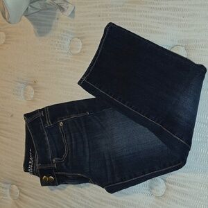 American Eagle Outfitters Cropped Jeans in Dark Blue